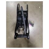 Retractable Hose Reel, Double Arm 3/8 in x 50 ft Heavy Duty Steel Professional Power Wash Hose Reel for Oil/Air/Water 4000 PSI with 5 ft Lead [Pressure cleaning hose not included ], Retail $130