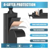 Patavin Complete Set 36\" Cable Railing Post Kit, Black 25-35Â° Angle Drilled Stair Railing Post, Invisible Cable Railing System Kit, 1/8\" Stainless Steel Cable, 2Pack with Cable Grommets (No Handr