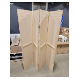 SSWBasics 5 Foot 4-Panel Folding Pegboard Stand for Crafting - Versatile Pegboard Display and Room Divider - Paint-Ready Surface for Customization - Perfect for Trade Shows, Flea Markets, and Home, Re