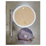 HYYTEIBL 23.4\" Round Glass Dining Table, Modern Circular, Sturdy Base and Perfect for 2-4 Seat, Bistro Style for Dining Room, Living Room, Balcony, Cafe, Retail $84