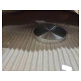 HYYTEIBL 23.4\" Round Glass Dining Table, Modern Circular, Sturdy Base and Perfect for 2-4 Seat, Bistro Style for Dining Room, Living Room, Balcony, Cafe, Retail $84