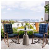 Indoor Outdoor Rocking Chair Cushions Pack of 1, Patio Chair Cushion High Back Chair Seat Cushions for Garden Patio Furniture, Black - Retail: $26