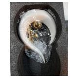 White Gold Ceramic Statues for Home DÃ©cor Accents, Abstract Art Mid Century Modern Decor, Centerpiece Table Decorations, Gold Sculpture - Retail: $36