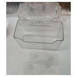 Set Of 2 Storage Organizer Bins Wall Mounted Shower Basket, Shower Caddy Stackable Clear Plastic Makeup Organizer Adhesive Hanging Bin for Bathroom, Kitchen, Cabinet, Pantry, BPA Free, Clear - Retail: