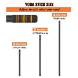 5 ft Yoga Stick Sturdy Steel, Portable Mobility Stick with Non-Slip Handle for Posture Correction, Balance, Physical Therapy, Exercise Stick with 4 Steel Rods for Stretching, Flexibility - Retail: $22