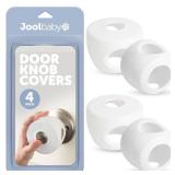 Baby Door Knob Child Safety Covers (4 Pack) Prevent Kids from Opening Doors Easy to Install - Retail: $10
