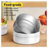 Insulated Food Jar 54oz, 6 Hours Cold Hot Food Lunch Box, Big 2 Tiers Stackable Thermal Containers, Leak-Proof Vacuum Soup Bento Box Stainless Steel Layers Storage for Adults