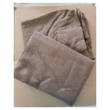 Natural Linen Blended Curtains - Back Tab Window Treatments Panels Drapes for Living Room/Bedroom, Light Filtering Semi Sheer (Set of 2, 50 x 84", Brown) - Retail: $30"