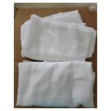 White Linen Curtains for Living Room 90 Inches Long 2 Panels Set, Extra Long Semi Sheer Drapes with Bronze Grommet Light Filtering for Bedroom Dining Room, 52 x 90 Inch - Retail: $28