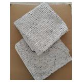 Striped Throw Pillow Covers 20x20 Set of 2 Blue Textured Boucle Chic Morden Boho Accent Farmhouse Square Decorative Couch Pillow Covers for Home Decor Bed Sofa Living Room - Retail: $33