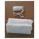 Off White Pinch Pleated Curtains 108 Inches Long 1 Panel Chiffon Sheer Curtains for Living Room Bedroom Semi Sheer Light Filtering Curtain & Drapes for Sliding Glass Door, W40 x L108 - Retail: $37