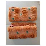 Kevin Textile Fall Pumpkins Pillow Covers 20x20 Inch Set of 2 Autumn Embroidery Decorative Square Pillowcases Soft Faux Fur Cushions Harvest Gift for Couch Sofa Chair Bedroom Halloween, Brown - Retail