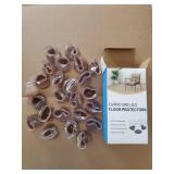 24 Pcs Chair Leg Floor Protectors for Hardwood Floors Silicone Covers Felt Pads Furniture Leg Caps Anti-Scratch Reduce Noise Fit (1-5/16 to 2") - Retail: $11"