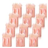 12 Pcs Small Gift Bags Mini Metallic Paper Bag Bulk Tiny with Handle Tissue Paper for Gift Wrapping Happy Valentines Day Chinese New Year Birthday Party(4 x 2.75 x 4.5 Inch, Orange Pink Gold) - Retail