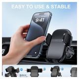Phone Holders for Your Car with Metal Hook Clip, Air Vent Cell Phone Car Mount 360Â° Rotation Car Phone Holder Universal Automobile Cradle Fit for iPhone Android and All Smartphones Dark Black - Ret