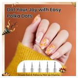 Beetles Nail Art Brushes 8pcs â Crystal Nail Art Tools 5pcs Double-headed Nails Dotting Tool, 3pcs Striping Liner Brushes for Nails with Pearls Bowknot Stickers, DIY Home Salon Manicure Design To