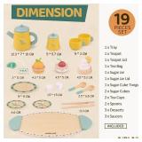 Tea Sets for Toddlers 3-5 Girl Birthday Gift 3 Year Old Princess Party Wooden Play Food Toy Sets for Kids Kitchen Accessories Age 3 4 5 6 Wood Educational Toys - Retail: $25