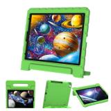 iPad Pro 12.9 Case 3rd/4th/5th/6th Generation, Kids Proof EVA Super Protection Cover for iPad Pro 12.9-inch 2022/2021/2020/2018 with Pencil Holder & Handle Stand, Green - Retail: $22