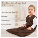 Fleece Baby Sleep Sack 12-18 Months with Plush Dots, TOG 1.5 Baby W - Retail: $28