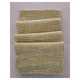Kevin Textile Table Mats Set of 4 Heat Resistant Washable Placemats for Parties Buffet Dinner, 13 x 19 inches, Honey Yellow - Retail: $17