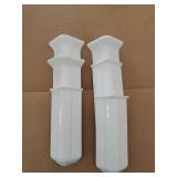 Self Adhesive Baseboard Corner Blocks, 4inch(Width)3 Inside + 3 Outside Corners-Connector Between The Wall Base Cove Base Rubber Moulding Trim, Perfect Match for Our S100 Baseboard(White) - Retail: $1