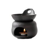 Delicate Romantic Metal Tealight Candle Holder Oil Tart Burner Aroma Diffuser Furnace Home Decoration Split Design Black (broken top) - Retail: $6,473