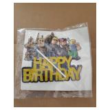 Video Game Cake Topper Decorations - Vibrant Glitter Cardboard Gamer Cake Topper, Eye-Catching Design, Firm Installation & Easy Adjusting, Sturdy Plastic Stick - Birthday Decorations for Boys & Girls 