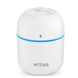 Portable Small Humidifier, WUTAER USB Personal Desktop Humidifier for Car, Office Room, Bedroom, Auto Shut-Off, 2 Mist Modes, Super Quiet(220ml, White) - Retail: $10