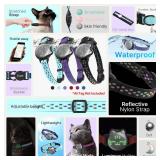 Waterproof Airtag Cat Collar, Breakaway Cat Airtag Collar with Luminous & Reflective Fish Pattern, Lightweight Kitten Collars for Apple Air tag, Hidden GPS Tracker Holder for Cats, Kittens(9-13) - Ret