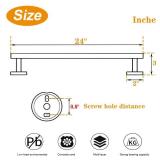 Bath Towel Bar - Thicken SUS304 Stainless Steel Bathroom Towel Holder, Towel Rod for Bathroom Heavy Duty Wall Mounted Towel Rack Hanger (24IN, Chrome) - Retail: $22