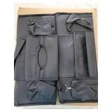 2 Pack PU Leather Premium Car SeatBack Organizer Travel Accessories Kick mats Back seat Protector and Cup Holder Holder Universal Use Seat Covers - Retail: $26