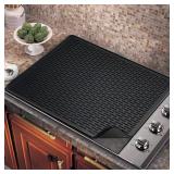Silicone Large Dish Drying Mat - 28 x 20" Stove Top Protector for Electric Stove, Food Grade, Foldable, Easy Clean, Heat-Resistant Mat for Glass Cooktop, Black (stain on it) - Retail: $10"