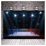 Stadium Lighting 3D Professional Banner Boxing Arena Photo Background Sports Match Blur Spectator Photography Backdrop Boy Men