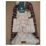 Waterproof Dog Coat, Reversible Dog Jacket for Medium Dogs, Adjustable Durable Doggie Winter Coat Warm Puppy Cold Weather Apparel from Small to Large Breed, Brown M - Retail: $28