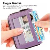 Zipper Wallet Women, RFID Blocking Credit Card Wallet, Business Card Holder, Compact Size KeyChain Wallet - Retail: $15