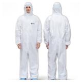 Medtecs Hazmat Suits - Disposable Coveralls Suit, Medical Protective Coverall PPE Hazmat Suits - Retail: $14