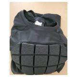 Padded Football Shirt Padded Compression Shirt Football Rib Protectors Undershirt Padded for Rugby Lacrosse Baseball (Black, L) - Retail: $42