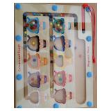 Magnetic Color & Number Maze - Montessori Wooden Color Matching Learning Counting Puzzle Board - Toddler Fine Motor Skills Toys for Boys Girls 3 4 5 Years Old - Retail: $10