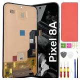 Original AMOLED Pixel 8A Screen Replacement for Google Pixel 8A LCD Screen Pantalla Touch Digitizer Display with Tool Kit GKV4X, G6GPR, G8HHN, G576D - Retail: $127