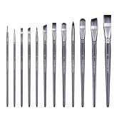Artist Paint Brush Set of 12 for Watercolor Acrylic Gouache Oil and Tempera Painting - Retail: $13