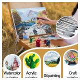 Artist Paint Brush Set of 12 for Watercolor Acrylic Gouache Oil and Tempera Painting - Retail: $13