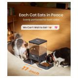 Automatic Cat Feeder for 2 Cats, 20 Cups/5L Automatic Cat Food Dispenser for Small Pets Indoor, Timed Cat Feeder for Dry Food - Retail: $50