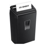 10-Sheet Cross Cut Paper Shredder, 5.5 Gal Home Office Heavy Duty Shredder. BIN IS CRACKED. SHREDDER WORKS. - Retail: $47