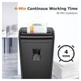 10-Sheet Cross Cut Paper Shredder, 5.5 Gal Home Office Heavy Duty Shredder. BIN IS CRACKED. SHREDDER WORKS. - Retail: $47
