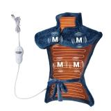 Massaging Heating Pad for Neck and Shoulders and Back, 24 x 35" Large Electric Heating Pad for Back Pain Relief with 3 Heat Levels, 4 Massage Settings, 2H Auto Shut-Off, 4 Massage Motors, Blue"