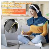 Massaging Heating Pad for Neck and Shoulders and Back, 24 x 35" Large Electric Heating Pad for Back Pain Relief with 3 Heat Levels, 4 Massage Settings, 2H Auto Shut-Off, 4 Massage Motors, Blue"