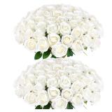 White Artificial Rose Stems Bundle - Retail: $15