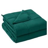 Weighted Blanket for Adults (17 lbs, 60 x 80", Dark Green) Cooling Heavy Blanket for Sleeping Perfect for 160-180 lbs, Queen Size Breathable Blanket with Premium Glass Bead, Machine Washable.  NEEDS T