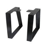 10 Inch Trapezoid Table Legs Black, DIY Furniture Metal Legs for Coffee Table, Bench Stool Cabinet Furniture Feet - Set of 2 - Retail: $33