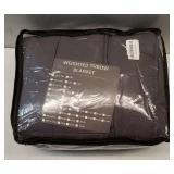 Weighted Blanket for Adults (12lbs, 60x80" Queen Size) - Cooling Heavy Blanket for 110-130lbs with Premium Glass Beads - Soft Thick Big Blankets for All-Season Sleeping Comfort Breathable- Grey - Reta